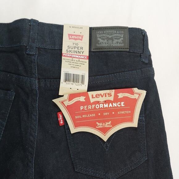 Levi's‎ 710 Super Skinny Dark Jeans Size 12 Girls - Picture 5 of 5